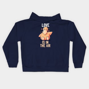 Love Is In The Air Funny Cute Duck Gift Kids Hoodie